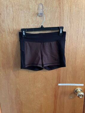 Live Love Dream Brown and Black Bike Shorts